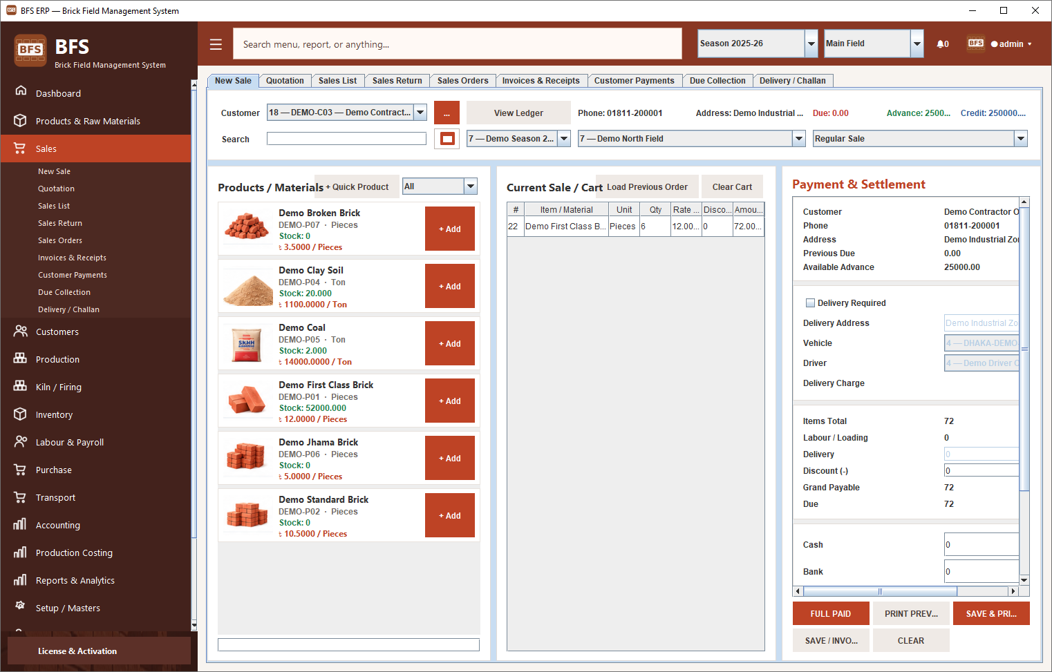 Sales interface screenshot supplied with the source assets