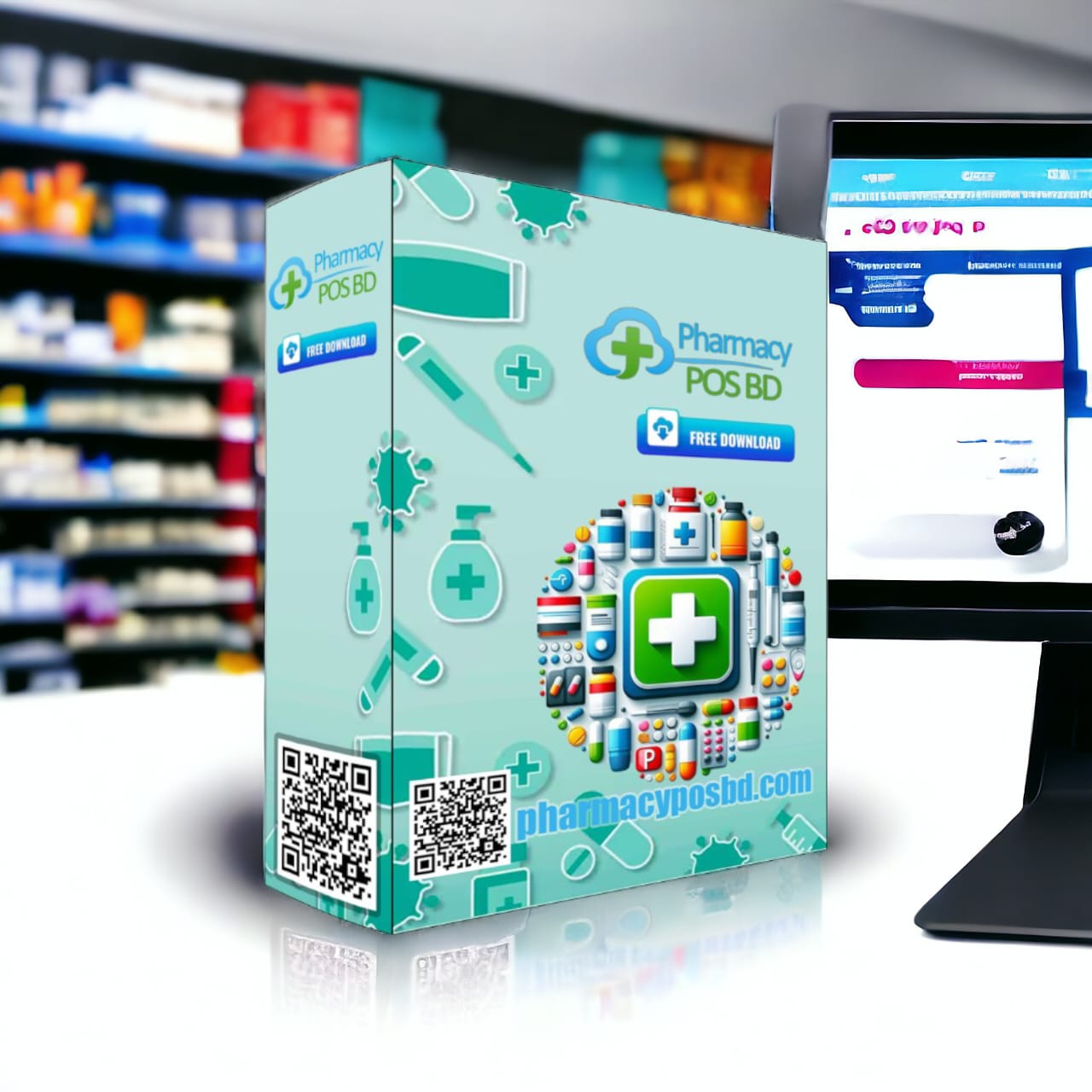 Free Download Pharmacy POS Management Software Box