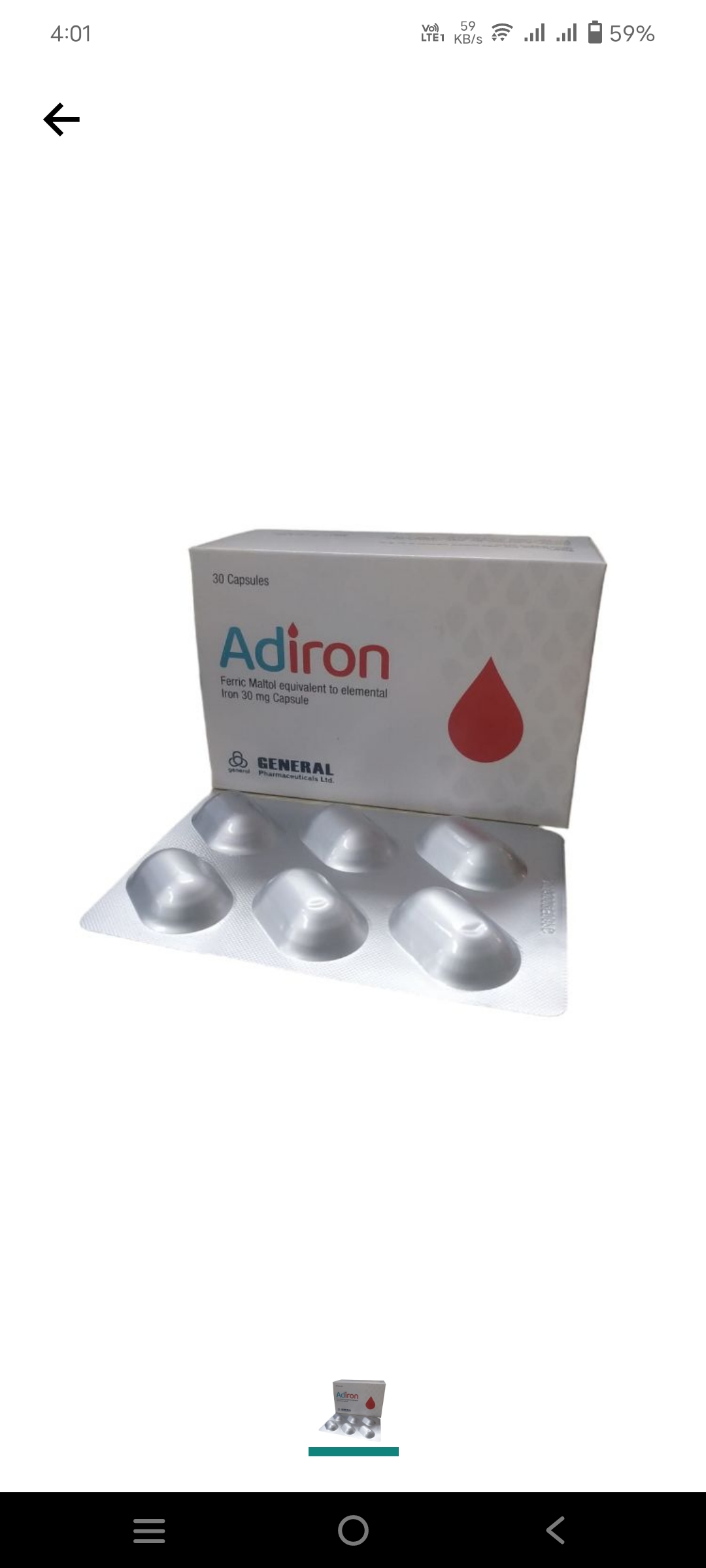Adiron 30 mg Capsule-30's Pack