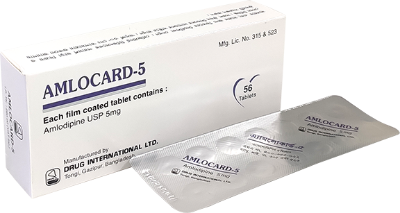 Amlocard 5 mg Tablet-14's Strip