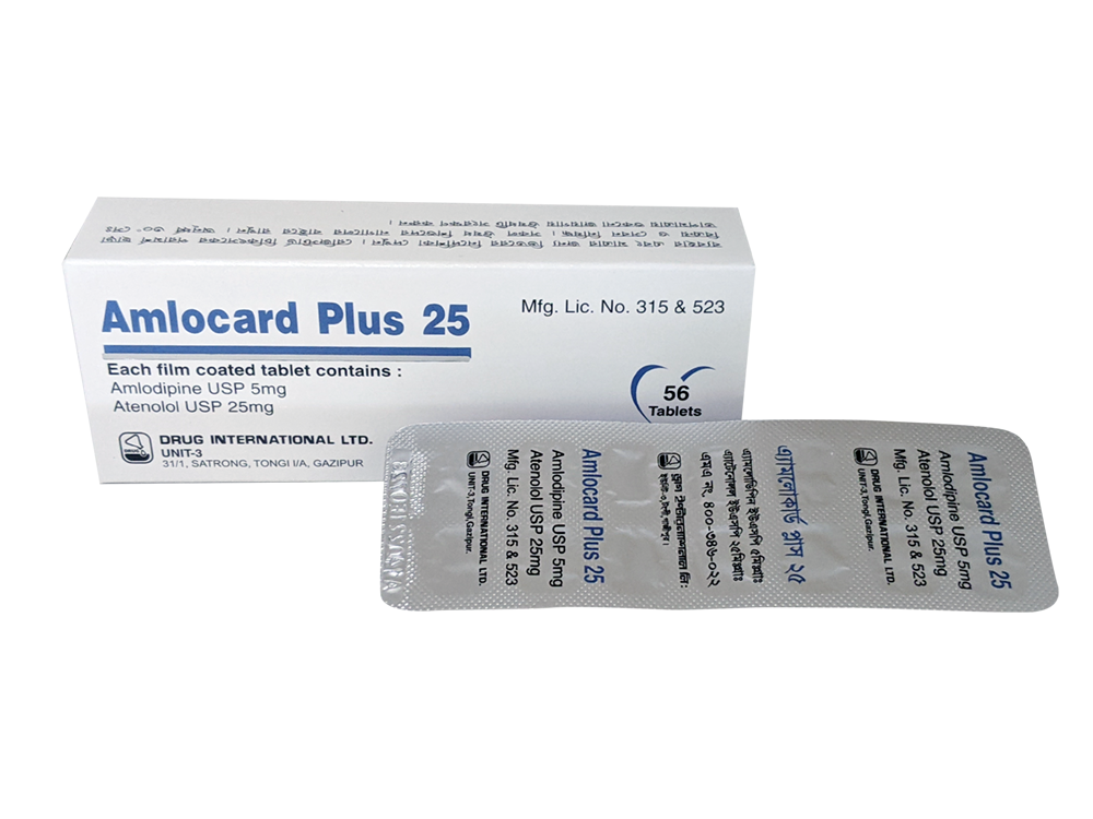 Amlocard Plus 25 mg Tablet-14 Pcs