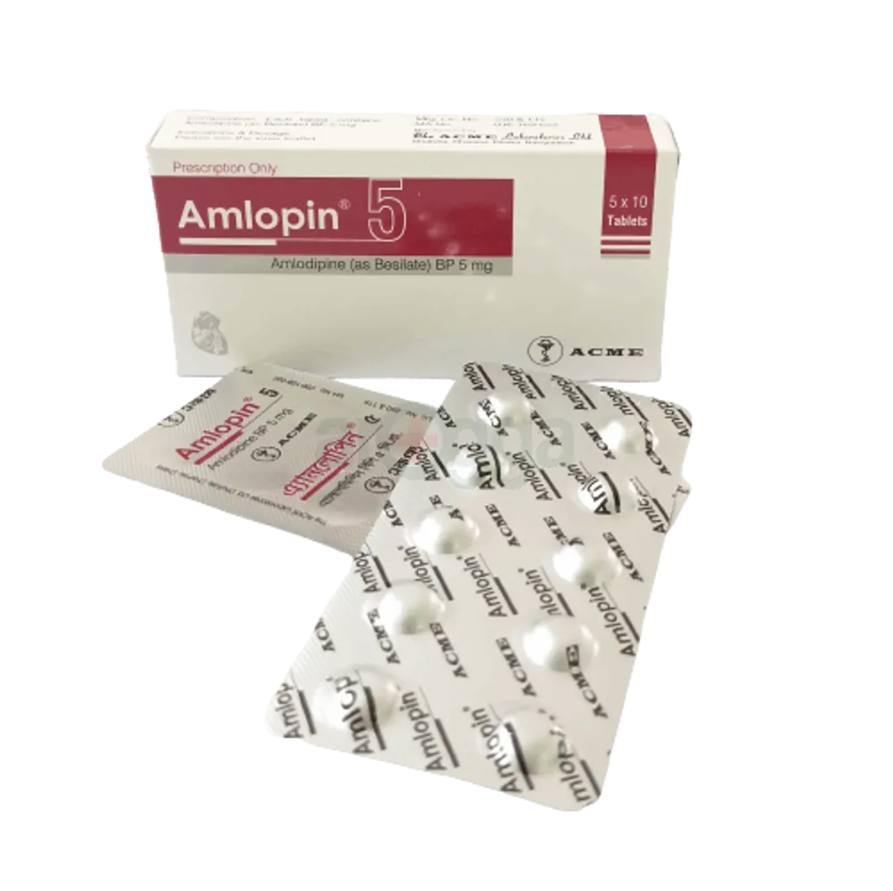 Amlopin 5 mg Tablet-10's Strip