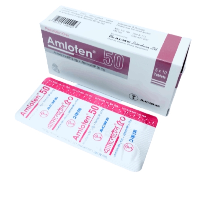 Amloten 50 mg Tablet-10's Strip