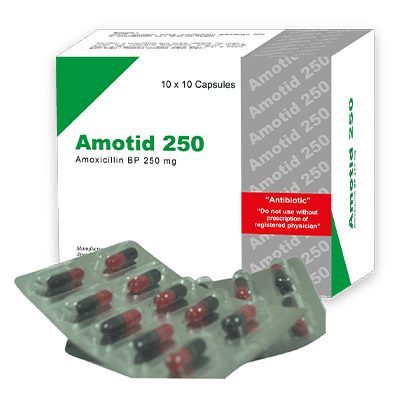 Amotid 250 mg Capsule-100 Pcs