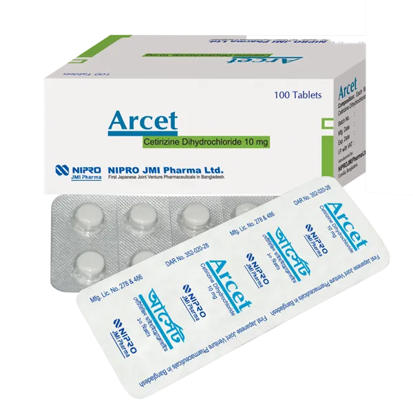 Arcet 10 mg Tablet-100's Pack