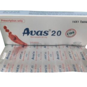 Avas 20 mg Tablet-14's Strip