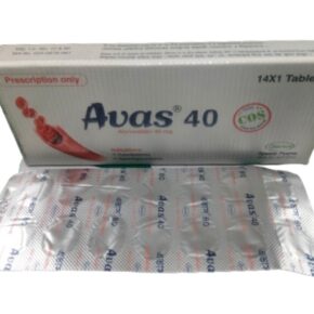 Avas 40 mg Tablet-14's Strip