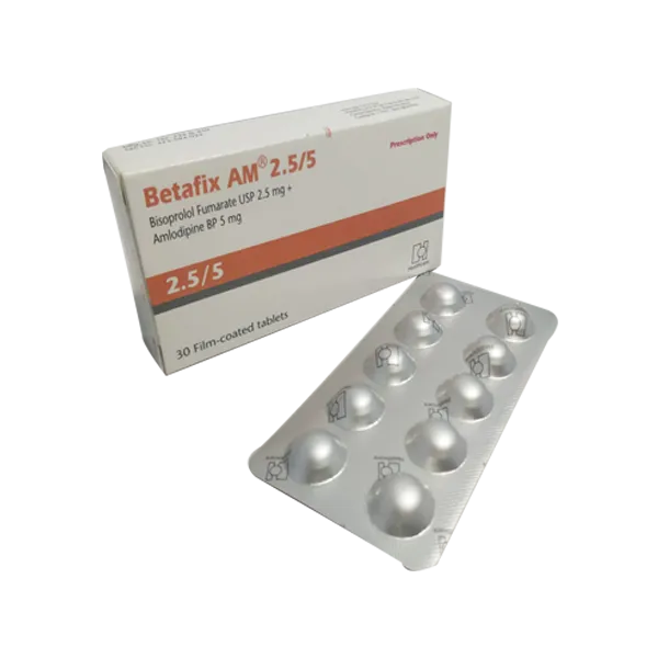 Betafix AM 2.5/5 mg Tablet-10's Strip