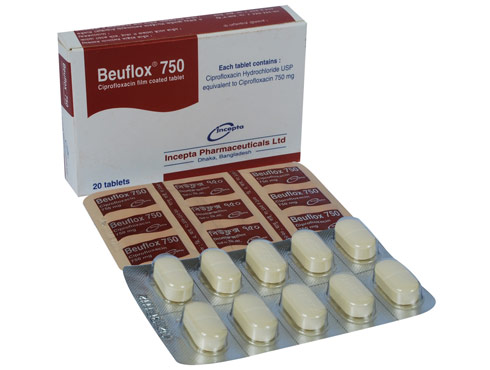 Beuflox 750 mg Tablet-20's Pack