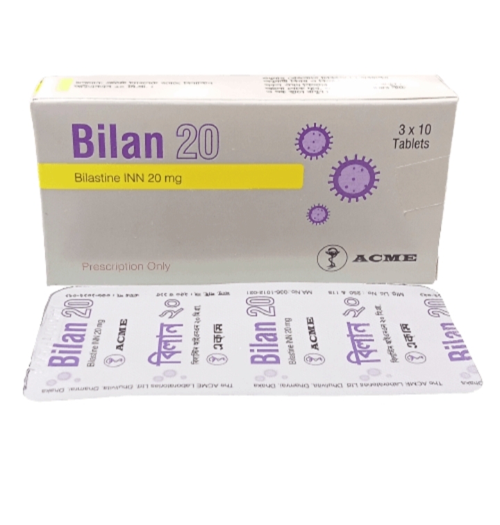 Bilan 20 mg Tablet-10's Strip