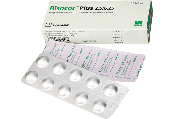 Bisocor Plus 2.5/6.25 mg Tablet-10's Strip