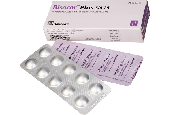 Bisocor Plus 5/6.25 mg Tablet-10's Strip