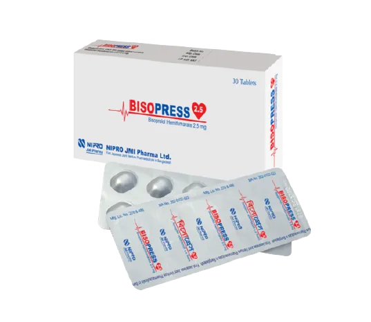 Bisopress 2.5 mg Tablet-10's Strip