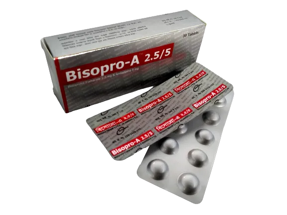 Bisopro-A 2.5/5 mg Tablet-10's Strip