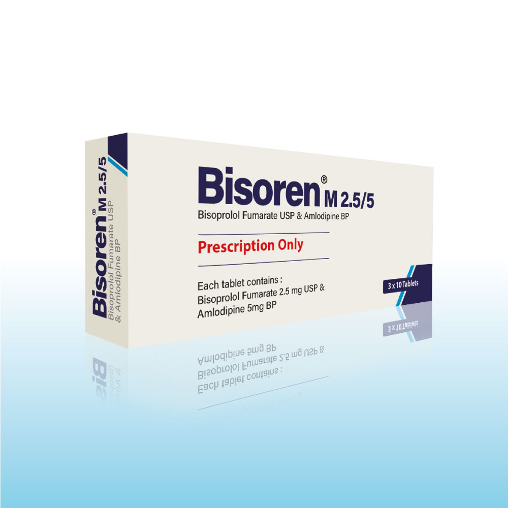 Bisoren M 2.5/5 mg Tablet-10's Strip