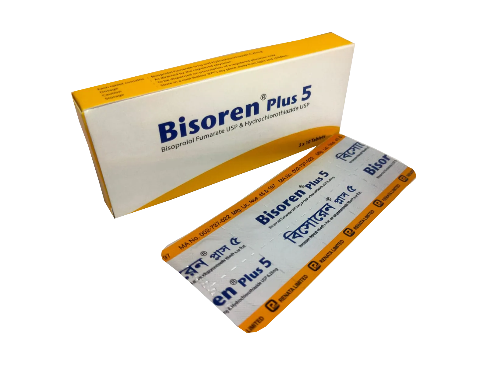 Bisoren Plus 5 mg Tablet-10's Strip
