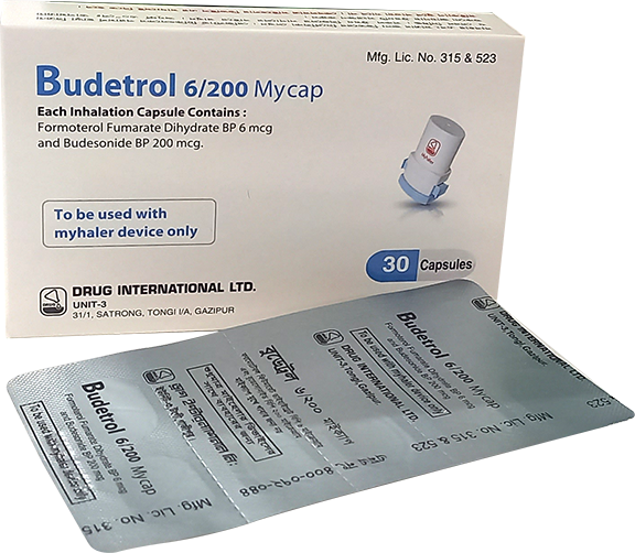Budetrol 6/200 Mycap-30's Pack