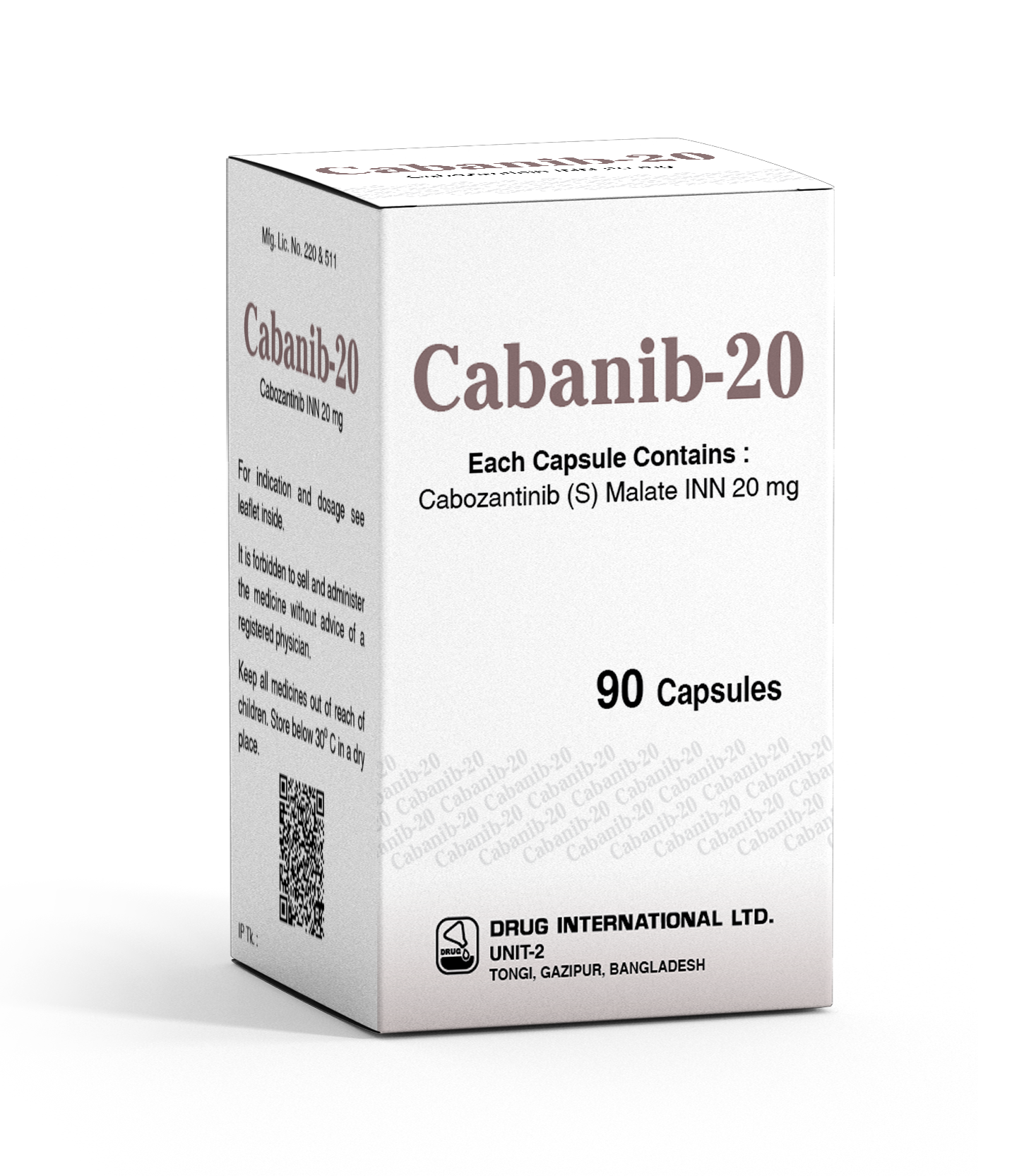 Cabanib 20 mg Tablet-90's Pack