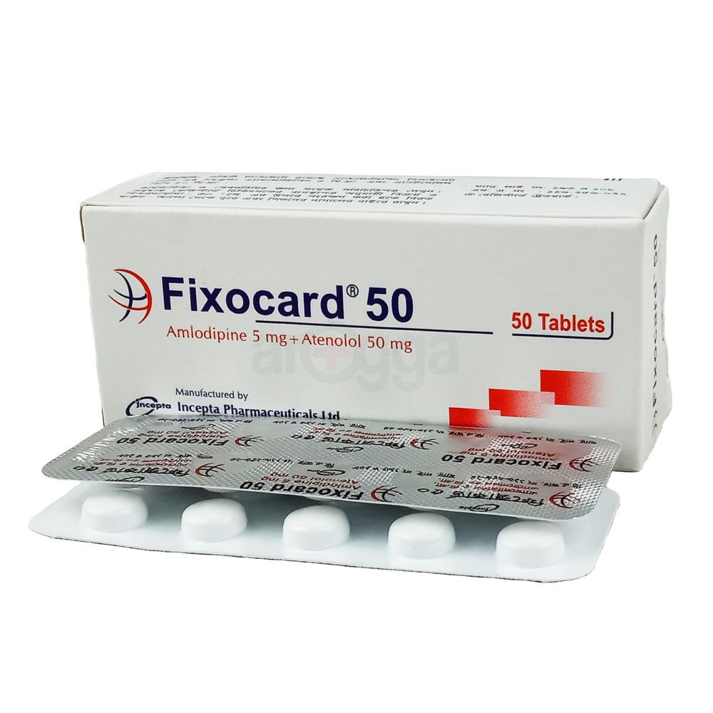 Fixocard 50 Amlodipine + Atenolol tablet 50mg