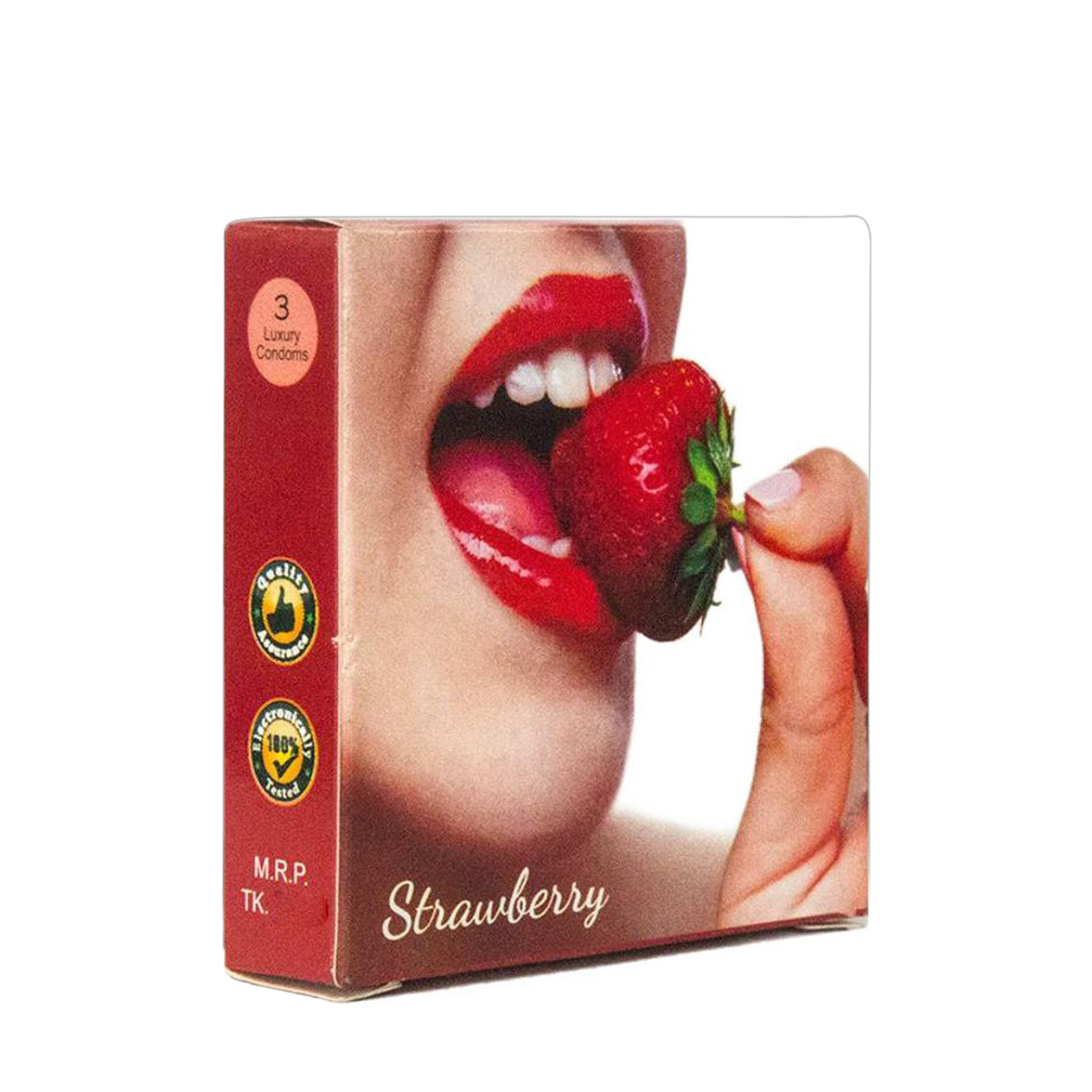Sensation Super Dotted Strawberry Condom-3's Pack